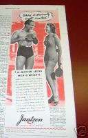 1938 Vintage Jantzen Mens Womens Swimsuit Ad  