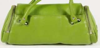 Cole Haan Alexa Apple Green Leather Barrel Shoulder Bag Handbag Purse 