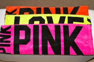 NWT VICTORIAS SECRET PINK BEACH TOWEL  ALL COLORS AVAILABLE  