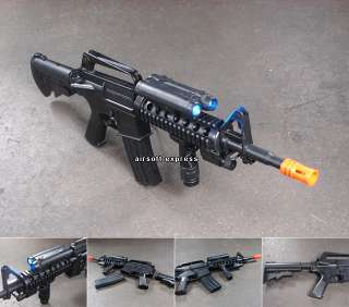 NEW 260FPS SPRING AIRSOFT RIFLE M16 GUN LASER W/ 1K BBs  