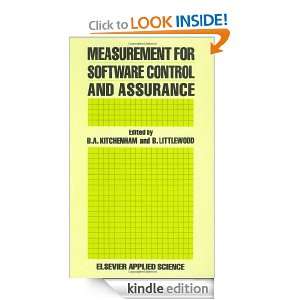 Measurement for Software Control and Assurance B.A. Kitchenham, B 