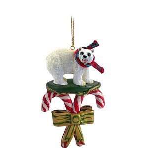 Polar Bear Candy Cane Christmas Ornament: Home & Kitchen