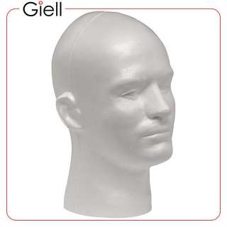 Giell Styrofoam Foam Mannequin Wig Head Display Male  