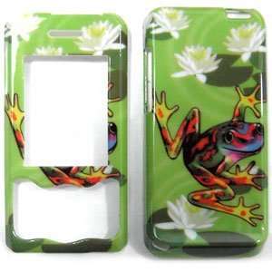  Frog Animal White Lily Flowers Design Snap On Cover Hard Case Cell 