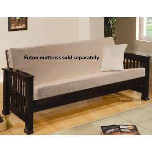  Wood Futon Frame Mission Style Cappuccino Finish: Home 