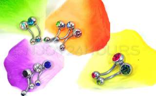 10PCS Navel Belly Button Rings Navel Bars Body Jewelry  