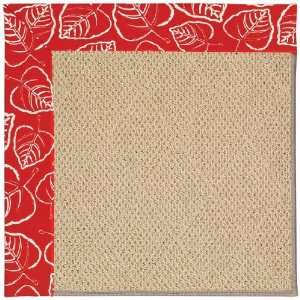   Cane Wicker Heritage Red Octagon 4.00 x 4.00 Area Rug