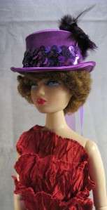 Purple Plum a OOAK Fashion Top Hat modeled on my Gene Marshall Doll 