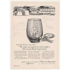   Moderne Hotel Highland Park Libbey Glass Print Ad
