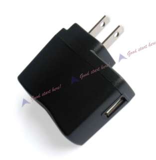 Black USB AC DC Power US Plug Supply Wall Charger Adapter MP3 MP4 DV 