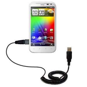 Coiled USB Cable for the HTC Sensation XL with Power Hot 
