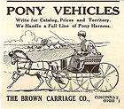 1914 BROWN CARRIAGE CO PONY VEHICLES CART BUGGY CARRIAGE AD CINCINATTI 
