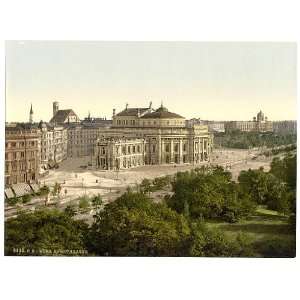   Glossy Stickers or Labels Victorian Photochrom Vienna Wien Burgtheater
