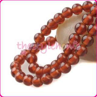 4mm Amber Round Gemstone Loose Beads 16 Necklace Make  