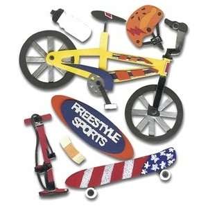  Jolees Boutique Themed Ornate Stickers, Freestyle Bike and 