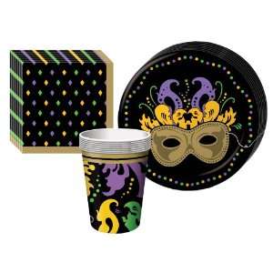  Mardi Gras Magic Party Supplies Pack Including Plates 