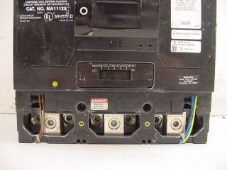 Square D MA11128 Circuit Breaker 3Pole 400Amp 600VDC  