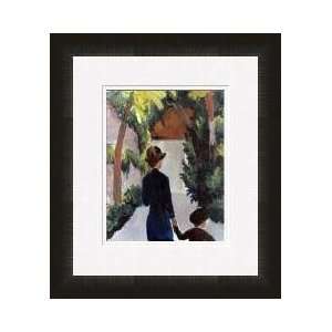  Mother Child In The Park Framed Giclee Print