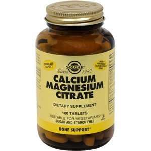  Calcium Magnesium Citrate 100 Tabs 2 Pack: Health 