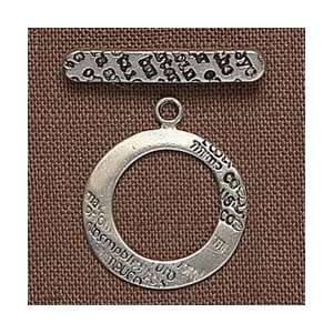 com Blue Moon Reflections Metal Toggle Clasps Round Textured Antique 