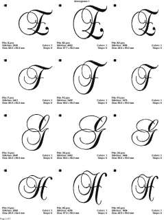 MONOGRAM/CURLY FONT 3sizes (4x4) MACHINE EMBROIDERY  