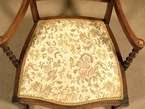 Antique Mahogany Edwardian Floral Nursing Arm Chair  