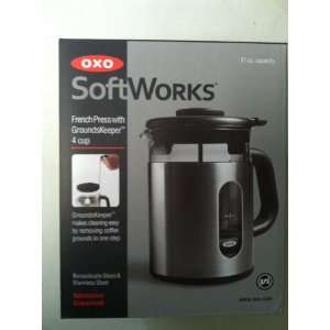    OXO SoftWorks French Press with Groundskeeper: Kitchen & Dining