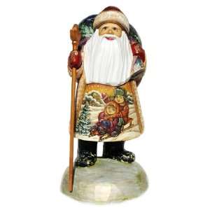   Brother and Sister Hand Carved Wooden Santa: Home & Kitchen
