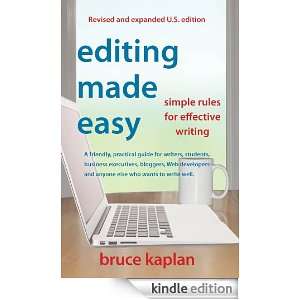 Editing Made Easy (E Book Edition): Simple Rules for Effective Writing 