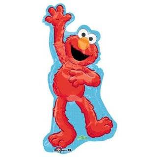   Elmo Smiling Face with Blue Background 18 Mylar Balloon Toys & Games