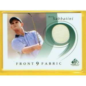   Golf Front 9 Fabric Tournament Worn Shirt Card #F9S RS / PGA Sports