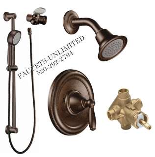 Moen Brantford Shower and Handshower System with Valve in Oil Rubbed 