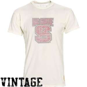   Carolina State Wolfpack Cream Mirrored Inside Out Vintage T shirt