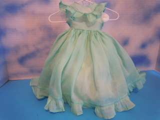 Vintage Sea Green Organdy Dress for (M) Doll  