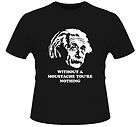 Mustache Albert Einstein Funny Geek Joke Black T Shirt