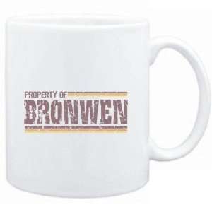 Mug White  Property of Bronwen   Vintage  Female Names  