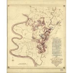  Civil War Map Map of the battlefield of Antietam. This map 