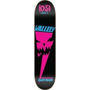  1031 Vallely Guest Skateboard Deck   8.0 Black/Pink 
