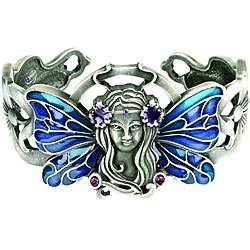 Pewter Art Nouveau Fairy Bracelet  Overstock