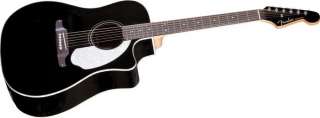 Fender Sonoran SCE Acoustic Electric Guitar Black 885978098224  