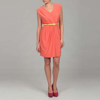 Miss Sixty Womens Cantelope Belted Jersey Dress  