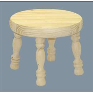  Solid Wood Decorating Stool   8 Unfinished