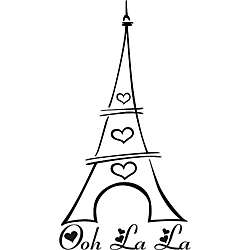 Ooh La La Eiffel Tower Vinyl Wall Art  