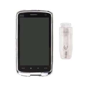  New Clear Snap On Case w/ Belt Clip for HTC Touch HD Electronics