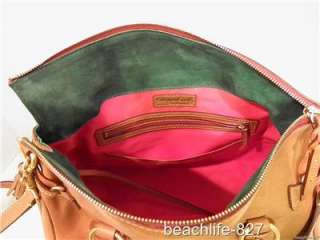   Florentine Vachetta Leather Double Strap Tassel Satchel   NEW  