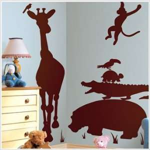  Brown Animal Silhouettes MegaPack Wall Decal