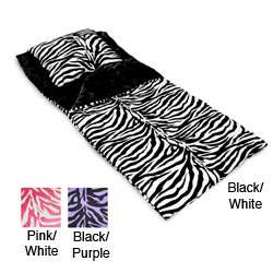 Zebra Microplush Sleeping Bag  