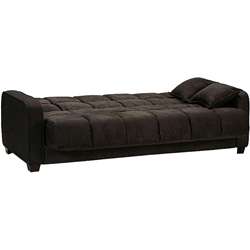 Cara Black Microfiber Futon Sofa Bed  Overstock