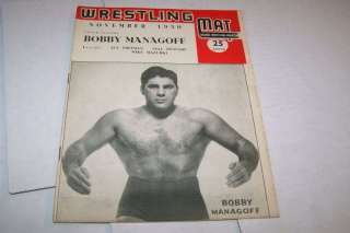 NOV 1950 WRESTLING MAT magazine BOBBY MANAGOFF  