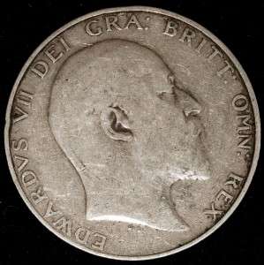Very Rare Great Britain 1905 Silver Half Crown Edward VII  